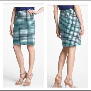 Kate Spade Checked Pencil Skirt